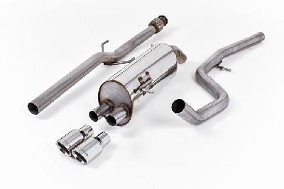 SSXPE107, Peugeot 208 GTi 1.6 2012- Milltek, Cat-back system, Non-resonated (louder). Polished Tips Twin 80mm GT80 Polished, 2,5 inch, 63,5mm