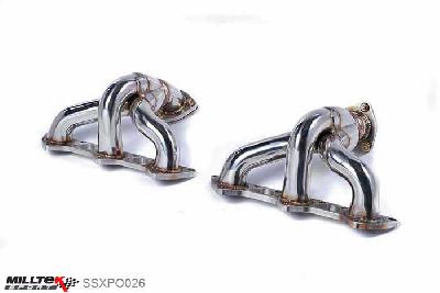 SSXPO026, Porsche 911 996 Turbo (inc X50/GT2) 2000-2005 Milltek, Free-flow Manifolds, Fits K16 Turbo only , 1,67 inch, 42,5mm