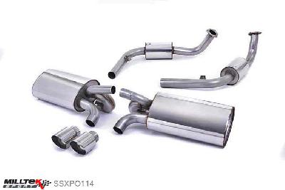 SSXPO114, Porsche Boxster S 3.4 987 Gen2 2009-2013 Milltek, Cat-back system, Resonated (quieter) Twin 90mm Special, 2,25 inch, 57,15mm