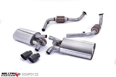 SSXPO122, Porsche Cayman S 3.4 987 Gen1 2006-2009 Milltek, Cat-back system, Cerakote Black Tips. Inc. Rear Catalysts Twin 90mm Special, 2,13 inch, 54mm