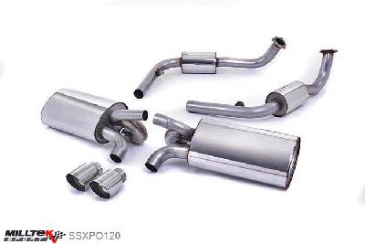 SSXPO120, Porsche Cayman S 3.4 987 Gen1 2006-2009 Milltek, Cat-back system, Polished Tips. Exc. Rear Catalysts Twin 90mm Special, 2,13 inch, 54mm