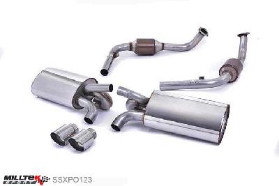 SSXPO123, Porsche Cayman S 3.4 987 Gen1 2006-2009 Milltek, Cat-back system, Polished Tips. Inc. Rear Catalysts Twin 90mm Special, 2,13 inch, 54mm