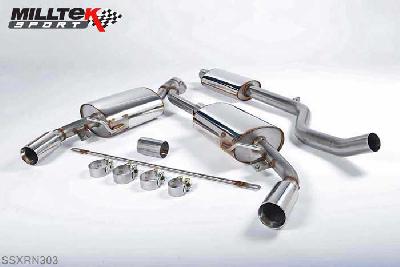 SSXRN303, Renault Clio 197 2.0 16v 2006-2009 Milltek, Cat-back system,  76.2mm Special 292, 2,5 inch, 63,5mm