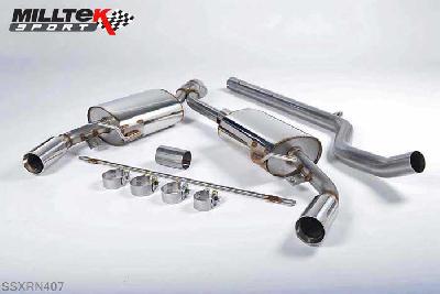 SSXRN407, Renault Clio 197 2.0 16v 2006-2009 Milltek, Cat-back system, Non-resonated (louder) 76.2mm Special 292, 2,5 inch, 63,5mm