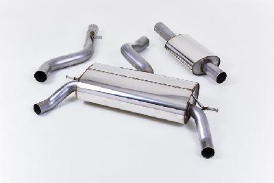 SSXRN412, Renault Clio 200 EDC 2013- Milltek, Cat-back system, Resonated (quieter). Uses OE-Tips in the rear bumper. , 2,75 inch, 69,85mm