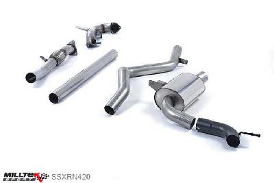 SSXRN420, Renault Megane Renaultsport 250 and 265 (including Cup) 2010- Milltek, Turbo-back system excluding Hi-Flow Sports Cat, Non-resonated (louder). Requires a Stage 2 ECU remap , 3 inch, 76,2mm