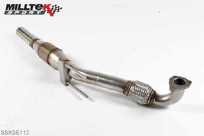 SSXSE112, Seat Ibiza 1.9 TDi 130PS and 160PS 2003-2007 Milltek, Hi-Flow Sports Cat and Downpipe, Must be fitted with the Milltek Sport cat-back system and requires a Stage 2 ECU remap , 2,5 inch, 63,5mm