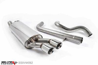 SSXVW052, Seat Leon Cupra 1.9 TDi 90PS / 110PS / 150PS 2000-2005 Milltek, Cat-back system, Non-resonated (provides a more petrol-like noise) Twin 80mm GT80 Polished, 2,5 inch, 63,5mm