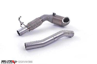 SSXVW388, Seat Leon Cupra 280 and 290 2.0 TSI (280 and 290PS) 2014- Milltek, Cast Downpipe with Race Cat, 200 Cell Race High Flow Sports Cat - Must be fitted with a Milltek Sport cat-back system , 3 inch, 76,2mm
