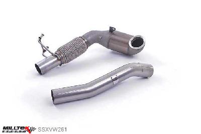 SSXVW261, Seat Leon Cupra 280 and 290 2.0 TSI (280 and 290PS) 2014- Milltek, Large Bore Downpipe and Hi-Flow Sports Cat, Must be fitted with a Milltek Sport cat-back system , 3 inch, 76,2mm