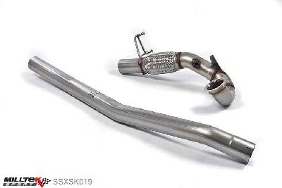 SSXSK019, Seat Leon ST Cupra 280 and 290 2.0 TSI (280 and 290PS) 2015- Milltek, Large-bore Downpipe and De-cat, Must be fitted with the Milltek Sport cat-back system and requires a Stage 2 ECU remap , 3 inch, 76,2mm