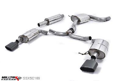 SSXSE169, Seat Leon ST Cupra 280 and 290 2.0 TSI (280 and 290PS) 2015- Milltek, Cat-back system, Cerakote Black Oval Tips. Awaiting EC-Approval... 152x76mm Oval, 3 inch, 76,2mm