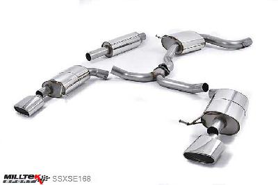 SSXSE168, Seat Leon ST Cupra 280 and 290 2.0 TSI (280 and 290PS) 2015- Milltek, Cat-back system, Polished Oval Tips. Awaiting EC-Approval... 152x76mm Oval, 3 inch, 76,2mm