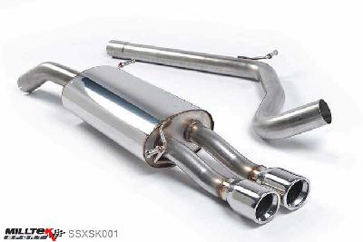SSXSK001, Skoda Fabia vRS TDI 2003-2007 Milltek, Cat-back system,  Twin 76.2mm Jet, 2,5 inch, 63,5mm