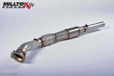 SSXVW050, Skoda Octavia RS 1.8T 180 and 1.8T 150 1998-2006 Milltek, Large Bore Downpipe and Hi-Flow Sports Cat, Must be fitted with the Milltek Sport cat-back system and requires a Stage 2 ECU remap , 3 inch, 76,2mm