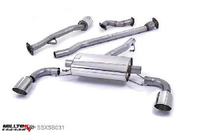 SSXSB031, Subaru BRZ 2.0-litre 2012- Milltek, Primary Cat-back system, Non-resonated (louder) Dual GT115, 2,5 inch, 63,5mm