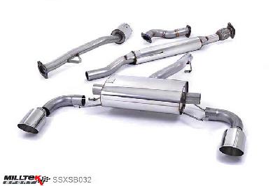 SSXSB032, Subaru BRZ 2.0-litre 2012- Milltek, Primary Cat-back system, Resonated (quieter) Dual GT115, 2,5 inch, 63,5mm