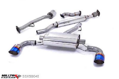 SSXSB040, Subaru BRZ 2.0-litre 2012- Milltek, Primary Cat-back system, " Resonated (quieter). ""Burnt"" Titanium Tips" Dual GT115 Burnt Titanium, 2,5 inch, 63,5mm