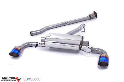 SSXSB035, Subaru BRZ 2.0-litre 2012- Milltek, Secondary Cat-back system, " Non-resonated (louder). ""Burnt"" Titanium Tips" Dual GT115 Burnt Titanium, 2,5 inch, 63,5mm