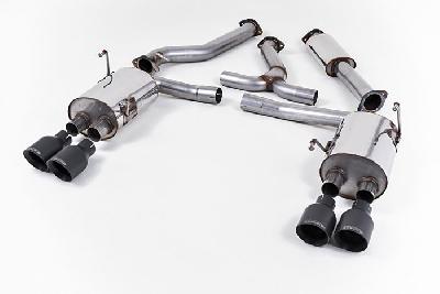 SSXSB48, Subaru Impreza STi 2.5i Turbo Saloon / Sedan 2011-2014 Milltek, Cat-back system, Cerakote Black Tips Quad 100mm GT100 Cerakote Black, 3 inch, 76,2mm