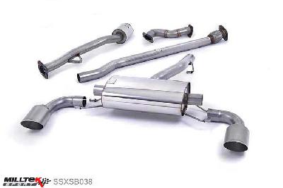 SSXSB038, Toyota GT86 2.0 litre 2012- Milltek, Primary Cat-back system, Non-resonated (louder). Brushed Titanium Tips Dual GT115 Titanium, 2,5 inch, 63,5mm
