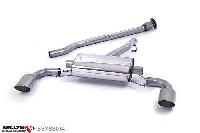 SSXSB034, Toyota GT86 2.0 litre 2012- Milltek, Secondary Cat-back system, Non-resonated (louder). Brushed Titanium Tips Dual GT115 Titanium, 2,5 inch, 63,5mm