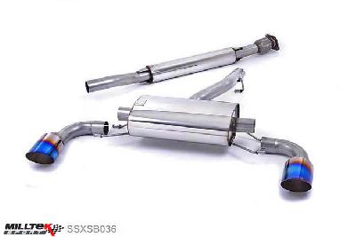 SSXSB036, Toyota GT86 2.0 litre 2012- Milltek, Secondary Cat-back system, " Resonated. ""Burnt"" Titanium Tips" Dual GT115 Burnt Titanium, 2,5 inch, 63,5mm