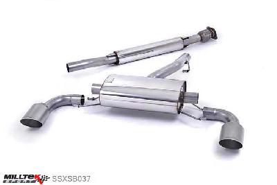 SSXSB037, Toyota GT86 2.0 litre 2012- Milltek, Secondary Cat-back system, Resonated. Brushed Titanium Tips Dual GT115 Titanium, 2,5 inch, 63,5mm