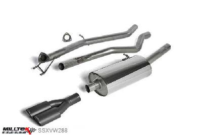 SSXVW288, VW Amarok 2.0 BiTDI 163 and 180PS 2010- Milltek, Cat-back system, Twin black oval outlet (rear exit) Twin 100 x 80mm Special Oval, 2,76 inch, 70mm