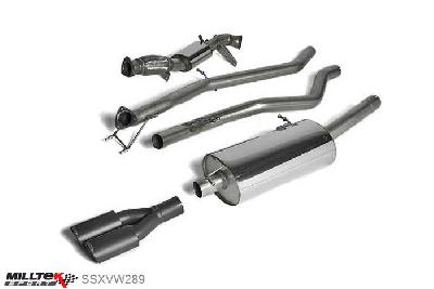 SSXVW289, VW Amarok 2.0 BiTDI 163 and 180PS 2010- Milltek, Turbo-back system with DPF-Delete, Requires custom ECU software. Twin black oval outlet (rear exit) Twin 100 x 80mm Special Oval, 2,76 inch, 70mm