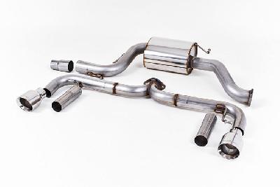 SSXVW343, VW Beetle 2.0 TSI (A5 Chassis) 2011- Milltek, Cat-back system, Non-resonated (louder). Polished Tips Dual GT100 Polished, 3 inch, 76,2mm
