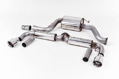 SSXVW346, VW Beetle 2.0 TSI (A5 Chassis) 2011- Milltek, Cat-back system, Resonated (quieter). Polished Tips Dual GT100 Polished, 3 inch, 76,2mm