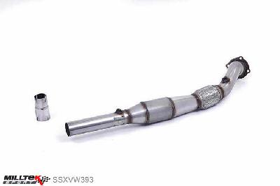 SSXVW393, VW Bora 1.8T 2WD 2000-2005 Milltek, Large Bore Downpipe and Hi-Flow Sports Cat, For fitment to the OE Cat Back system only and requires a Stage 2 ECU remap , 3 inch, 76,2mm