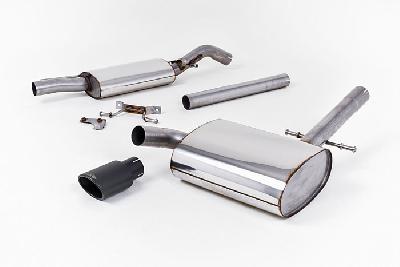 MCXVW213, VW Corrado VR6 1988-1991 Milltek, Cat-back system, Resonated (quieter) with Cerakote Black Oval Tip - Pre 1992 Models Only , 2,25 inch, 57,15mm