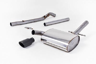 MCXVW218, VW Corrado VR6 1992-1995 Milltek, Cat-back system, Non Resonated (louder) with Black Oval Tip - Post 1992 Models Only , 2,25 inch, 57,15mm