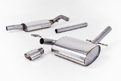 MCXVW216, VW Corrado VR6 1992-1995 Milltek, Cat-back system, Resonated (quieter) with Polished Oval Tip - Post 1992 Models Only , 2,25 inch, 57,15mm
