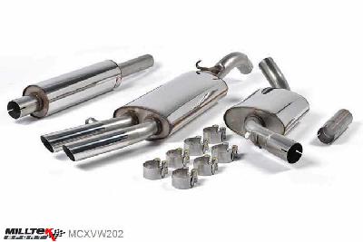 MCXVW202, VW Golf Mk2 GTI 8v 1984-1992 Milltek, Front Pipe-back system, For fitment to the OE manifold Polished, 2 inch, 50,8mm