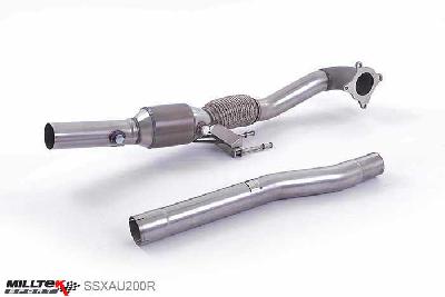 SSXAU200R, VW Golf Mk5 GTi 2.0T FSI 2004-2009 Milltek, Cast Downpipe with Race Cat, " with 200 Cell Race Cat. For Fitment to Milltek Sport 2.75"" cat-back systems only. Requires a Stage 2 ECU remap" , 3 inch, 76,2mm