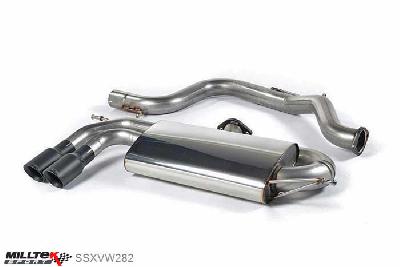SSXVW282, VW Golf Mk5 GTi 2.0T FSI 2004-2009 Milltek, Cat-back system, 3-inch Race System. Non-resonated (louder). Cerakote Black Tips Twin 80mm GT80 Cerakote Black, 3 inch, 76,2mm