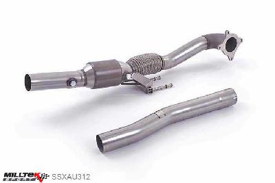 SSXAU312, VW Golf Mk5 GTi Edition 30 2.0T FSi 230PS 2006-2009 Milltek, Large Bore Downpipe and Hi-Flow Sports Cat, Must be fitted with the Milltek Sport 3-inch Race cat-back systems and requires a Stage 2 ECU remap , 3 inch, 76,2mm