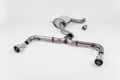 SSXVW248, VW Golf Mk6 GTi 2.0 TSI 210PS 2009-2013 Milltek, Cat-back system, 3-inch Race System. Non-resonated (louder) Dual 100mm GT100 Polished, 3 inch, 76,2mm