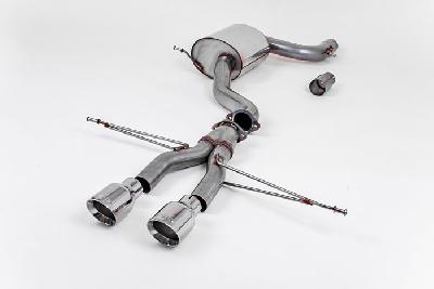 SSXVW244, VW Golf Mk6 GTi 2.0 TSI 210PS 2009-2013 Milltek, Cat-back system, Golf R-style 3-inch Race System with Polished Trims. Requires Golf R rear bumper and valance. Dual GT100 Polished, 3 inch, 76,2mm