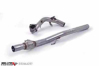 SSXAU297, VW Polo GTi 1.4 TSI 180PS 7spd DSG 2010- Milltek, Large-bore Downpipe and De-cat, Must be fitted with the Milltek Sport cat-back system and requires a Stage 2 ECU remap , 2,76 inch, 70mm