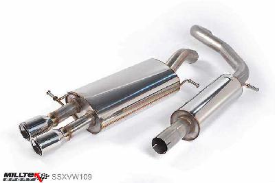SSXVW109, VW Polo GTi 1.8T 2006-2010 Milltek, Cat-back system, Resonated Twin 76.2mm Jet, 2,5 inch, 63,5mm