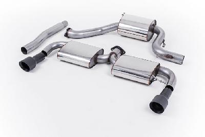 SSXVW190, VW Scirocco R 2009- Milltek, Cat-back system,  Dual 100mm GT100 Cerakote Black, 3 inch, 76,2mm