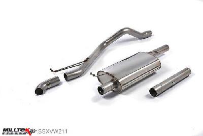 SSXVW211, VW Transporter \ Caravelle T5 LWB 2.5 TDi (130ps and 174ps) 2WD and 4MOTION 2003-2009 Milltek, Cat-back system, Resonated (quieter). Discrete outlet , 2,75 inch, 69,85mm