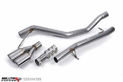 SSXVW199, VW Transporter \ Caravelle T6 SWB 180PS 2.0-Litre BiTDI 2WD and 4MOTION 2015- Milltek, Particulate Filter-back system, Non-resonated (louder). Twin oval outlet Twin 100 x 80mm Special Oval, 2,75 inch, 69,85mm