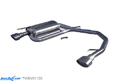 IX TWBM01120, BMW 3 serie (E46) 320D (150PK) 1999- Diameter 60mm, Inoxcar Rear Rear silencerencer left / right 1X120X80mm Stainless steel, Without E.E.C. homologation