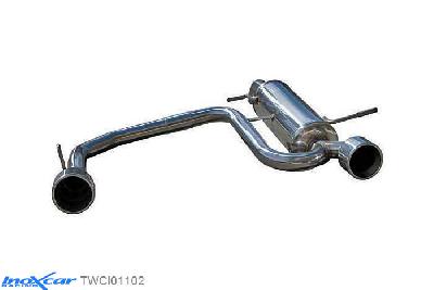 IX TWCI01102, Citroen C2 (J) 1.1 (60PK) 2003- Diameter 40mm, Inoxcar Rear Rear silencerencer left / right 1X102mm Stainless steel, With E.E.C. homologation