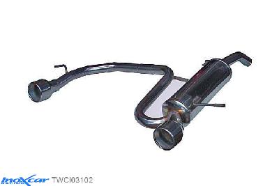 IX TWCI03102, Citroen C2 (J) 1.6 16V VTR (110PK) 2003- Diameter 45mm, Inoxcar Rear Rear silencerencer left / right 1X102mm Stainless steel, With E.E.C. homologation